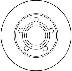TARCZA HAM./TYŁ/ AUDI 100 91- @245X10 TRW DF2651