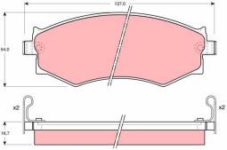 KLOCKI HAM./PRZ/ NISSAN PRIMERA KOMBI 2,0-2,0D 90- /+CZUJNIK/ TRW GDB1008