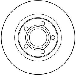 TARCZA HAM./PRZ/ VW PASSAT 1,6 97- @280X22 TRW DF2806