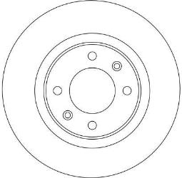 TARCZA HAM./TYŁ/ CITROEN C5 @276X14 TRW DF4215