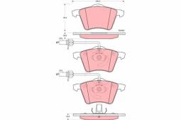 KLOCKI HAM./PRZ/ VW T4 15" 97- /ATE/    CZUJNIK/ /+ABS/ TRW GDB1459