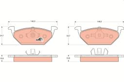 KLOCKI HAM./PRZ/ VW GOLF IV /WYCOFANY Z OFERTY PATRZ GDB1984/ TRW GDB1357