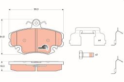 KLOCKI HAM./PRZ/ DACIA LOGAN 04- /-ABS/ TRW GDB1634