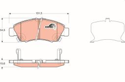 KLOCKI HAM./PRZ/ HONDA JAZZ 02- TRW GDB3212