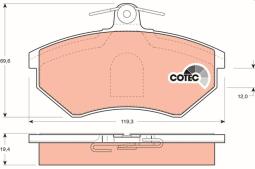 KLOCKI HAM./PRZ/ VW PASSAT 88- 19mm TRW GDB1044