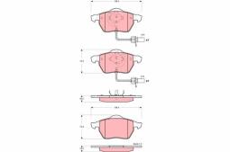 KLOCKI HAM./PRZ/ VW GOLF IV 1,9TDI-2,3 V TRW GDB1488