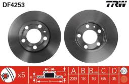 TARCZA HAM./PRZ/ SKODA FABIA 1,0-1,2 99-@239X18 TRW DF4253
