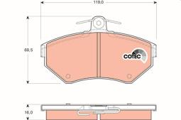 KLOCKI HAM./PRZ/ VW PASSAT 93- 1,9TDI LUCAS 16MM TRW GDB1437