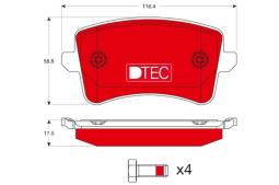 KLOCKI HAM./TYŁ/                        AUDI A4 07- TRW GDB1765DTE