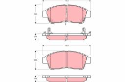 KLOCKI HAM./PRZ/ TOYOTA COROLLA 97-02 TRW GDB3300