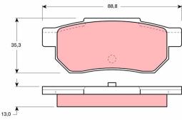 KLOCKI HAM./TYŁ/ HONDA ACCORD,CIVIC 88- 91 /+ABS/ TRW GDB775
