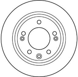 TARCZA HAM./TYŁ/ KIA CEED 1,6CRDI 12-   @262X10 TRW DF6123