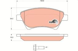 KLOCKI HAM./PRZ/ RENAULT MEGANE II 02- TRW GDB1552