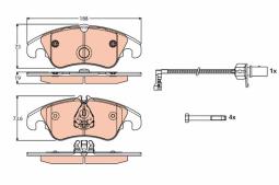 KLOCKI HAM./PRZ/ AUDI 1,8-2,0TDI 08- TRW GDB1768