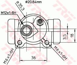 CYLINDEREK HAM.CITROEN ZX 92- @20,64 /L//BENDIX/ TRW BWF166