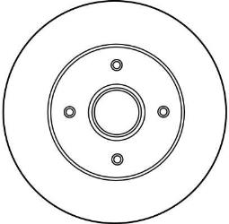 TARCZA HAM./TYŁ/ RENAULT CLIO 90- @238X8 TRW DF2706