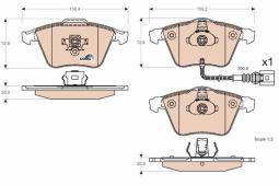 KLOCKI HAM./PRZ/ VW 1,6FSI-2,0TFSI 05- TRW GDB1616