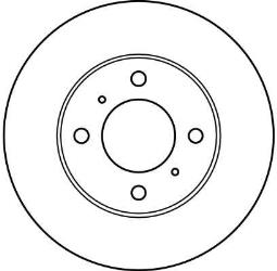 TARCZA HAM./PRZ/ MITSUBISHI COLT 1,6 16V92- @236X18 TRW DF4022
