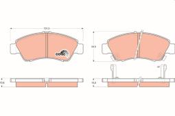 KLOCKI HAM./PRZ/ HONDA CIVIC 92- TRW GDB1164