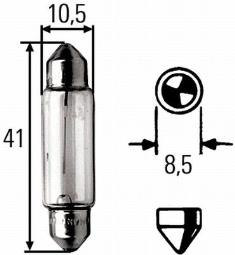 ŻARÓWKA 12V 10W SV8,5-8 HELLA 8GM 002 091-131
