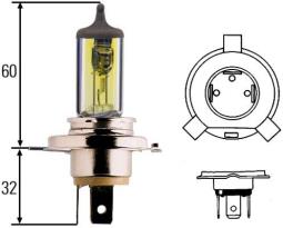 ŻARÓWKA H4 12V  60W/55W P43T /SEASON/ HELLA 8GJ 002 525-341