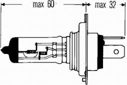 ŻARÓWKA H4 12V  60W/55W P43T /SEASON/ HELLA 8GJ 002 525-341