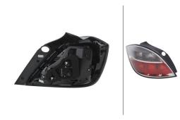 LAMPA /TYŁ/ OPEL ASTRA 07- /L/ /HB/     /CZARNY KIER./ HELLA 9EL 354 073-011