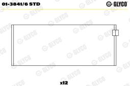 PANEWKI KORB.VW 2,8-2,9 92- VR6 GLYCO 01-3841/6 STD