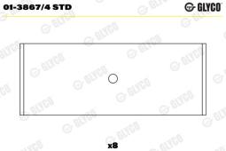 PANEWKI KORB.AUDI 1,6 97-               /ABU,ADP,AEE,AFT/ GLYCO 01-3867/4 STD
