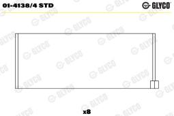 PANEWKI KORB.DACIA LOGAN 1,6 16V 05- GLYCO 01-4138/4 STD