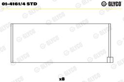 PANEWKI KORB.RENAULT 1,2 95- /STD/ /D7F/ GLYCO 01-4161/4 STD