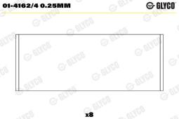 PANEWKI KORB.FORD 1,2-1,4 16V 96- /ZETEC GLYCO 01-4162/4 0.25MM