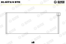PANEWKI KORB.PEUGEOT 0,9-1,4 /TU3F/ GLYCO 01-4173/4 STD