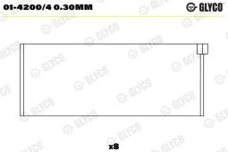PANEWKI KORB.CITROEN JUMPY 1,9D 95- GLYCO 01-4200/4 0.30MM