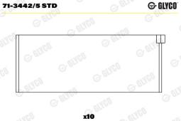 PANEWKI KORB.VW 2,0-2,4D /ACV/ GLYCO 71-3442/5 STD