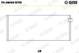 PANEWKI KORB.DB 2,0TD 90- /OM601/ /SPUTTER/ GLYCO 71-3645 STD