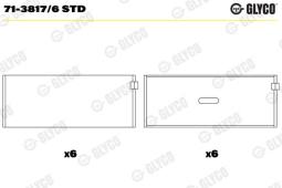 PANEWKI KORB.DB 2,6-3,0 86- /M104/ GLYCO 71-3817/6 STD
