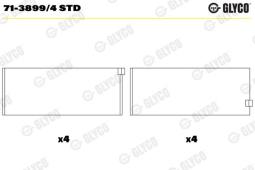 PANEWKI KORB.PEUGEOT 1,8-1,9TD 88- /XUD9TEU3/ GLYCO 71-3899/4 STD