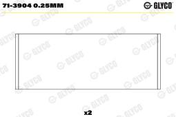 PANEWKI KORB.AUDI 1,9TDI /SPUTTER/ GLYCO 71-3904 0.25MM