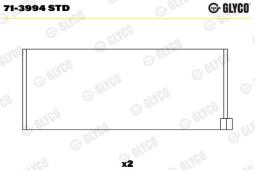 PANEWKI KORB.ALFA 2,4JTD 97- GLYCO 71-3994 STD