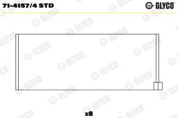 PANEWKI KORB.FIAT BRAVA 1,8 16V 98- GLYCO 71-4157/4 STD