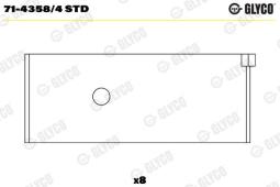 PANEWKI KORB.HONDA ACCORD 1,6 98- GLYCO 71-4358/4 STD