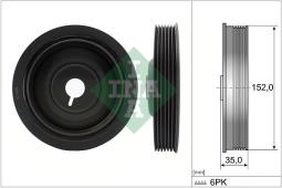 KOŁO PASOWE RENAULT 1,5DCI 01- /CLIO,KAN GOO,MEGANE/ INA 544 0054 10