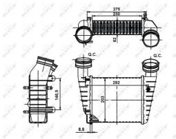 INTERCOOLER SKODA SUPERB 00- NRF NRF30138A