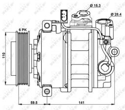 KOMPRESOR KLIM.AUDI A4 2.0I 00- NRF32883