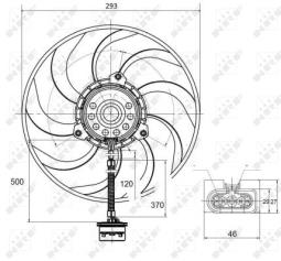 WENTYLATOR SILNIKA                      /NRF/ NRF NRF47373