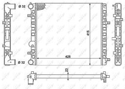 CHŁODNICA VW FOX 1.4 07- -AC NRF NRF50140