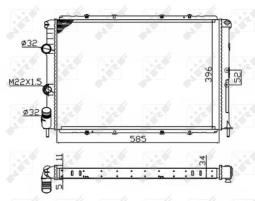 CHŁODNICA RENAULT MEGANE 95- NRF NRF509503A