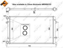 CHŁODNICA AUDI A3 1,6FSI 16V 03- NRF NRF53405