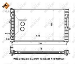 CHŁODNICA AUDI A4 94- NRF NRF56127